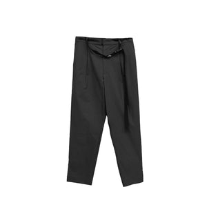 HYEIN SEO - SLIM PANTS w BELT - SS24 - DARK GREY